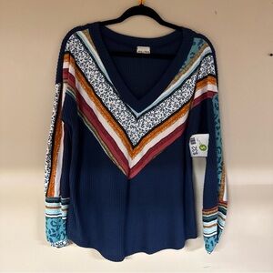 Lovely Melody Blue Knit Sweater
